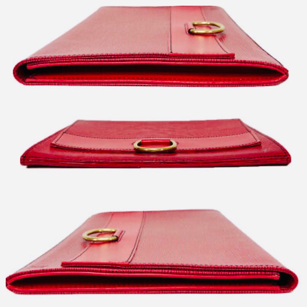 ❤️🔥Auth Louis Vuitton Red Clutch Bag /Shoulder bag converted - Picture 7 of 17